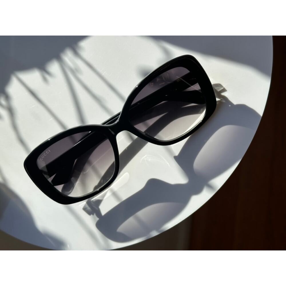 NEW Gucci GG0762S Black Butterfly Sunglasses with Marmont Logos - Picture 9 of 9